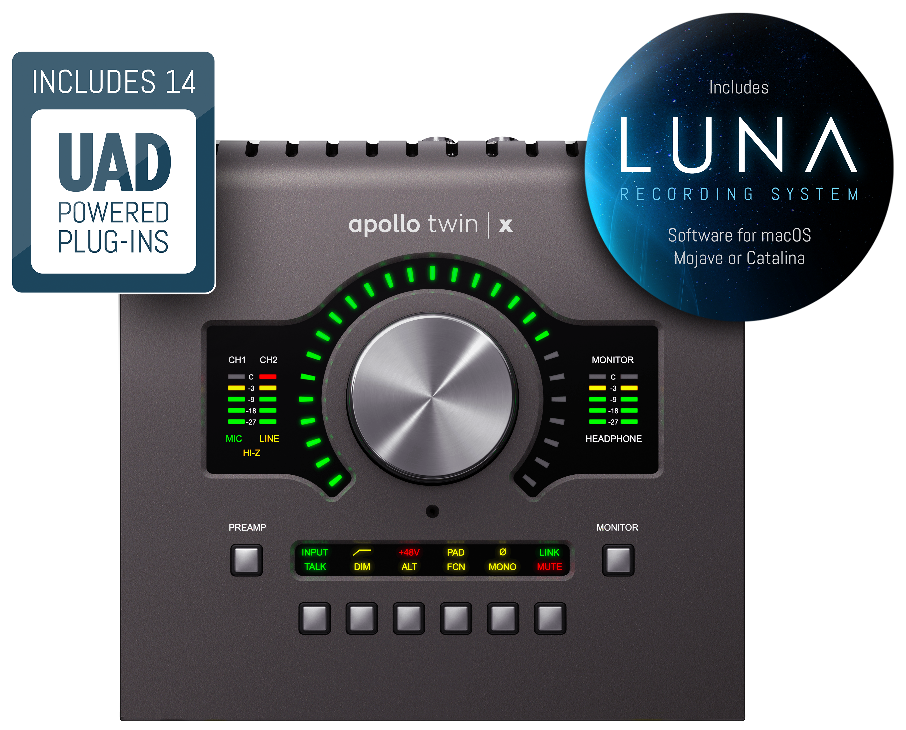 Universal Audio Apollo Twin X QUAD Universal Audio Apollo Twin X QUAD DSP аудио платы
